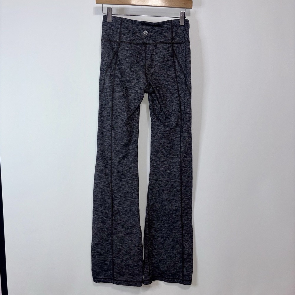 Athleta Gray Flare Yoga Pants Stretch High Rise Athletic Womens Small Soft Fit - Picture 9 of 10